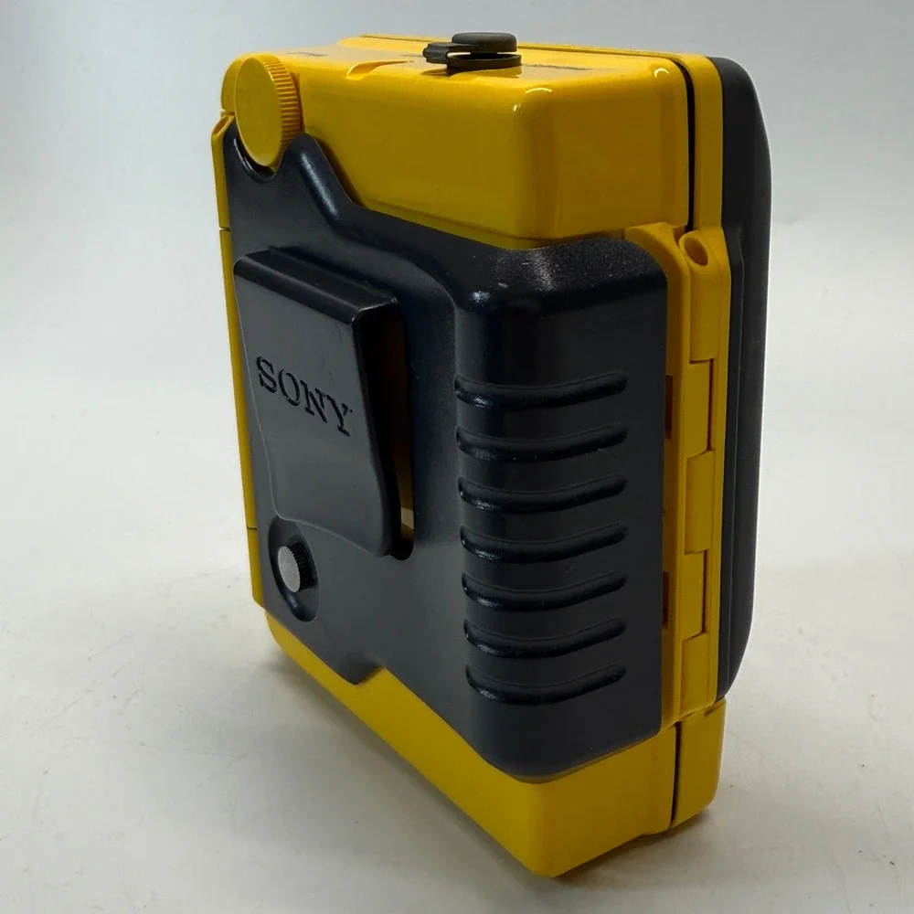 Vintage Sony Walkman Sports Cassette Player FM AM Yellow WM-F2078 Y2K